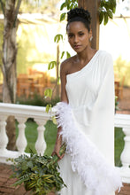 Cargar imagen en el visor de la galería, Vestido Ombro Só Plumas Branco