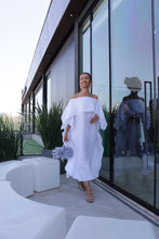 Carregar imagem no visualizador da galeria, Kaftan Esther Linho Branco