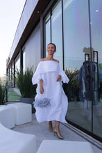 Carregar imagem no visualizador da galeria, Kaftan Esther Linho Branco