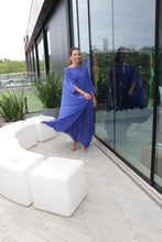 Carregar imagem no visualizador da galeria, Kaftan Gardênia Azul Royal