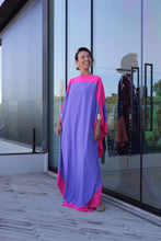 Carregar imagem no visualizador da galeria, Kaftan Bordas Lavanda e Pink