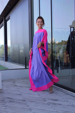Carregar imagem no visualizador da galeria, Kaftan Bordas Lavanda e Pink