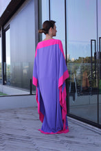Carregar imagem no visualizador da galeria, Kaftan Bordas Lavanda e Pink