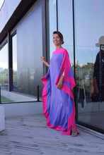 Carregar imagem no visualizador da galeria, Kaftan Bordas Lavanda e Pink