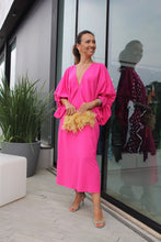 Carregar imagem no visualizador da galeria, Kaftan Bufante Lara Midi Pink