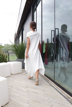 Carregar imagem no visualizador da galeria, Vestido Iara com Gola Branco