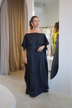 Cargar imagen en el visor de la galería, Kaftan Esther Linho Preto