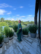 Carregar imagem no visualizador da galeria, Kaftan Simplice Dois Tons Verde