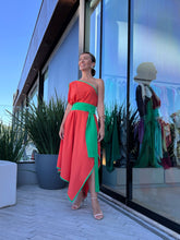 Cargar imagen en el visor de la galería, Vestido Ravi Laranja e Verde