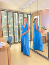 Cargar imagen en el visor de la galería, Vestido Florença Azul Celeste