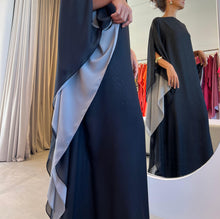 Cargar imagen en el visor de la galería, Kaftan Simplice Dois Tons Preto e Cinza