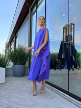 Cargar imagen en el visor de la galería, Kaftan Moldura Midi - Lavanda e Fúcsia