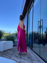 Cargar imagen en el visor de la galería, Vestido Lola Dupla Face Cereja e Pink