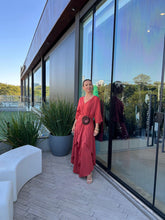 Carregar imagem no visualizador da galeria, Kaftan Nó Terracota + flor