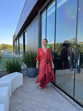 Carregar imagem no visualizador da galeria, Kaftan Nó Terracota + flor