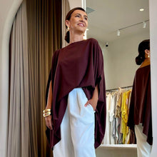 Carregar imagem no visualizador da galeria, Blusa Ampla Chocolate