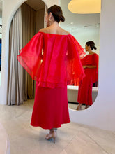 Carregar imagem no visualizador da galeria, Vestido Loris babado duplo em organza