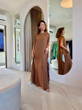 Carregar imagem no visualizador da galeria, Kaftan Simplice Dois Tons Chocolate e Tifany