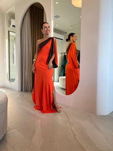 Cargar imagen en el visor de la galería, Vestido Beatriz Laranja e Marrom