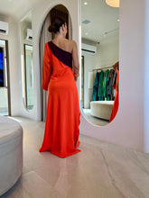Cargar imagen en el visor de la galería, Vestido Beatriz Laranja e Marrom