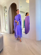 Cargar imagen en el visor de la galería, Kaftan Simplice Franjas Lavanda