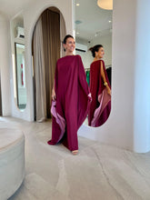 Cargar imagen en el visor de la galería, Kaftan Simplice Dois Tons Cereja + Rosa