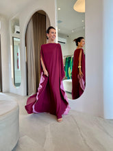 Cargar imagen en el visor de la galería, Kaftan Simplice Dois Tons Cereja + Rosa