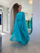 Cargar imagen en el visor de la galería, Kaftan Lucia Azul Tiffany