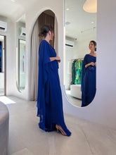 Cargar imagen en el visor de la galería, Kaftan Bárbara Azul + Flor