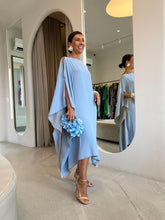 Carregar imagem no visualizador da galeria, Kaftan Simplice Dois Tons Midi Azul e Cinza