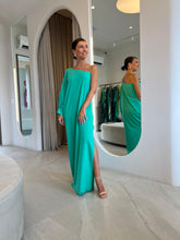 Carregar imagem no visualizador da galeria, Kaftan Bufante Ombro Só Verde