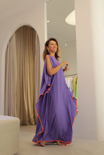 Carregar imagem no visualizador da galeria, Kaftan Moldura Lavanda e Laranja