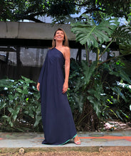 Carregar imagem no visualizador da galeria, Vestido Lola Dupla Face Marinho e Verde