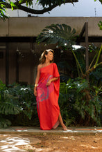 Carregar imagem no visualizador da galeria, Kaftan Flamingo Manga Curta