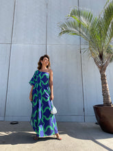 Carregar imagem no visualizador da galeria, Kaftan Luma Azul e Verde