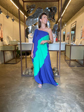 Carregar imagem no visualizador da galeria, Kaftan Mari Azul e Verde