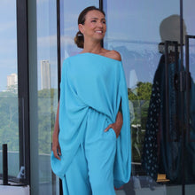 Carregar imagem no visualizador da galeria, Blusa Ampla Linho Turquesa