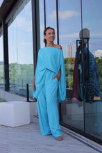 Carregar imagem no visualizador da galeria, Blusa Ampla Linho Turquesa