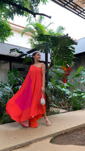 Carregar imagem no visualizador da galeria, Kaftan Square Ombro Só Vermelho e Pink