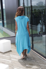Carregar imagem no visualizador da galeria, Kaftan Iara com Gola Turquesa
