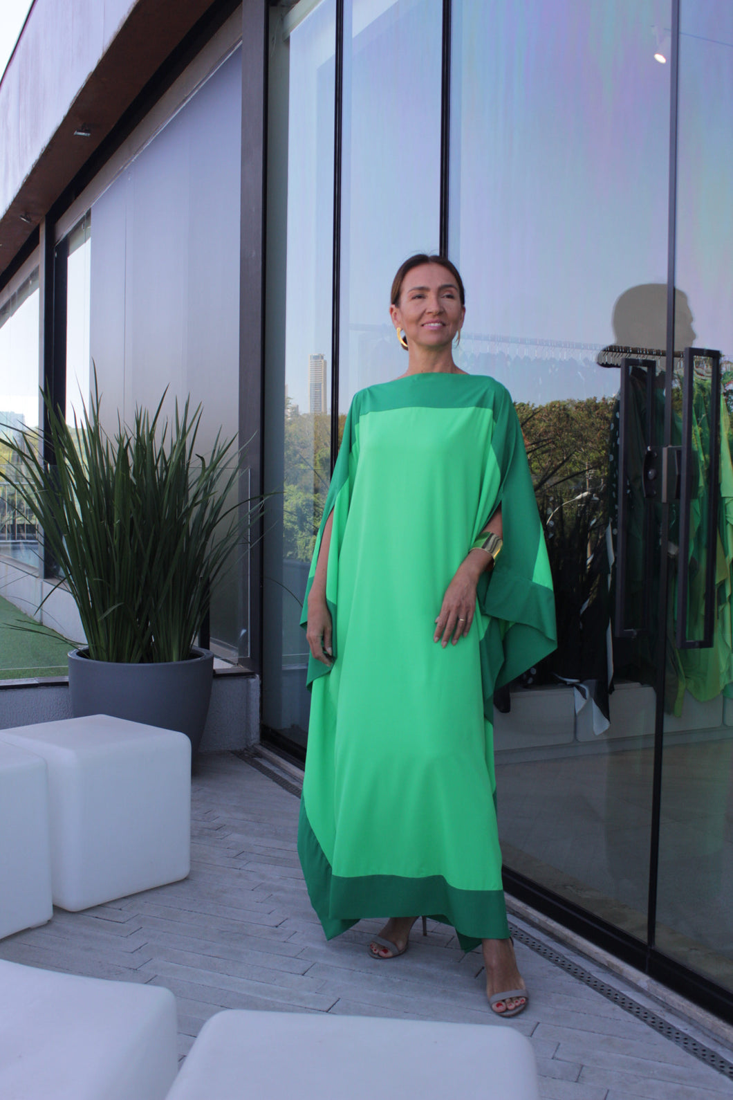 Kaftan Bordas Verde