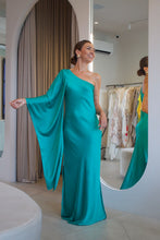 Load image into Gallery viewer, Vestido Karla Turquesa Acetinado

