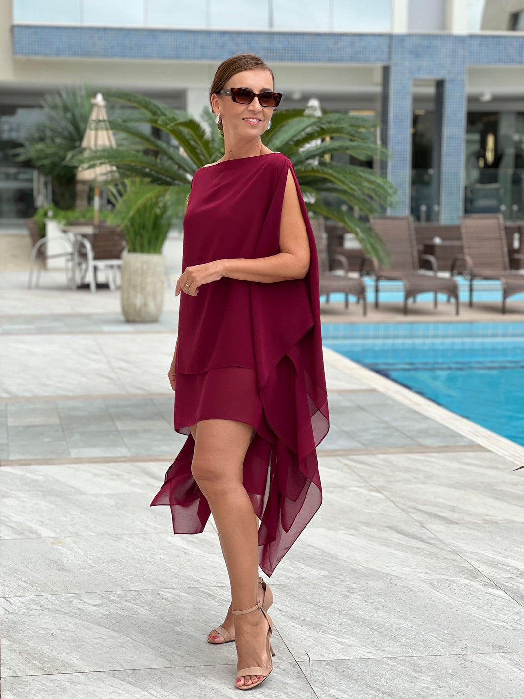 Kaftan Malta Bordô