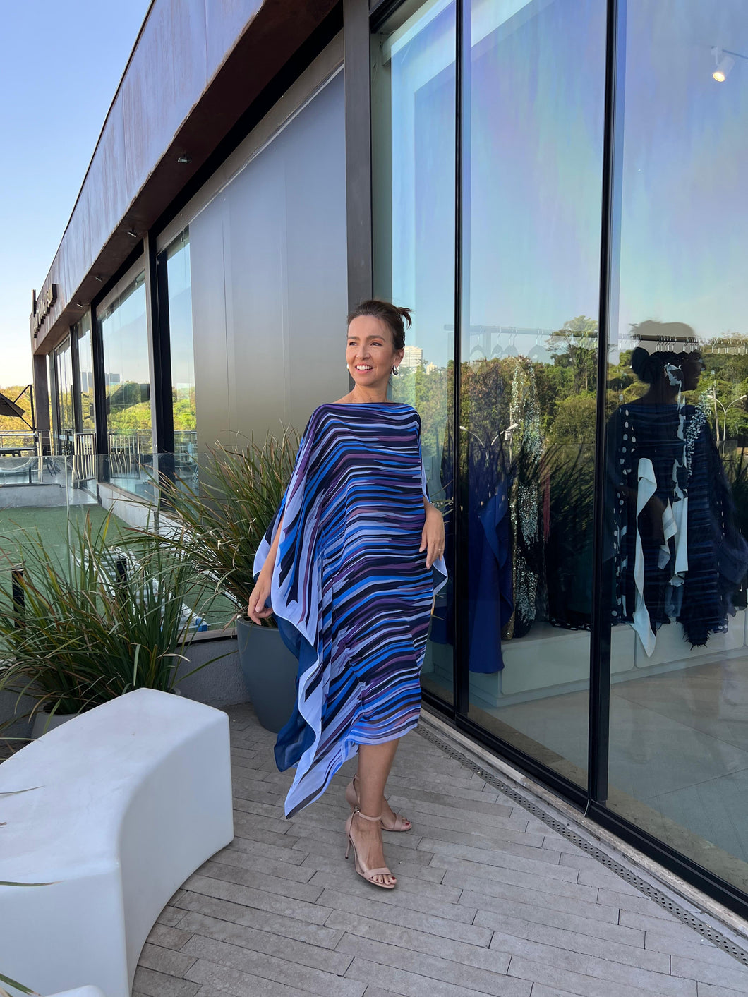 Kaftan Simplice Dois Tons Midi