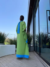Carregar imagem no visualizador da galeria, Kaftan Samanta Verde e Azul
