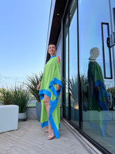Carregar imagem no visualizador da galeria, Kaftan Samanta Verde e Azul
