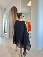 Load image into Gallery viewer, Kaftan Simplice Midi Fuchsia and Green
