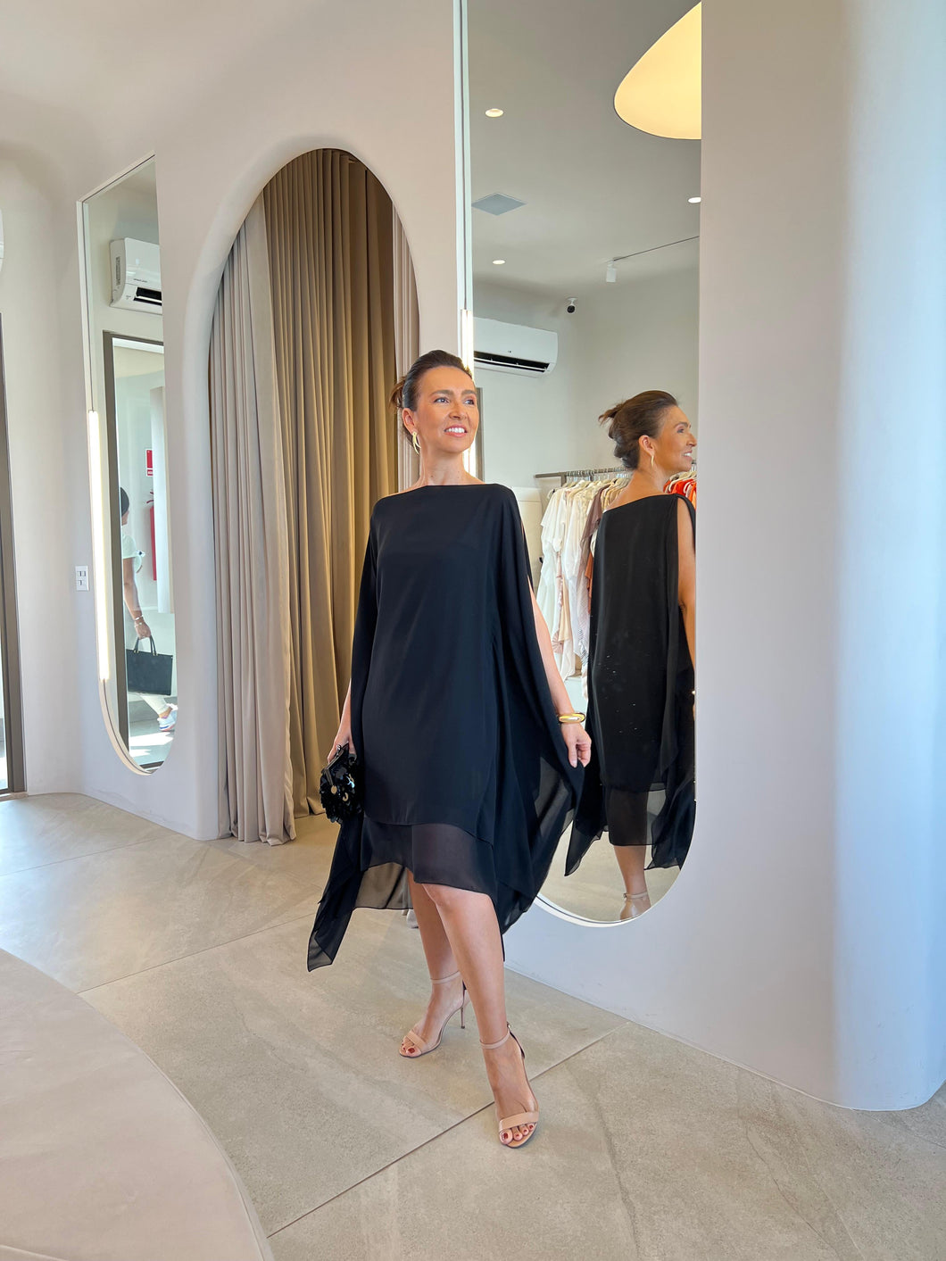 Kaftan Simplice Midi Fuchsia and Green