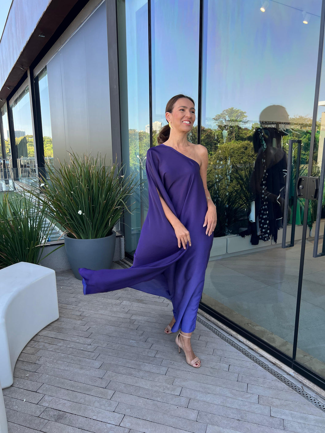 Kaftan Square Ombro Degradê Roxo