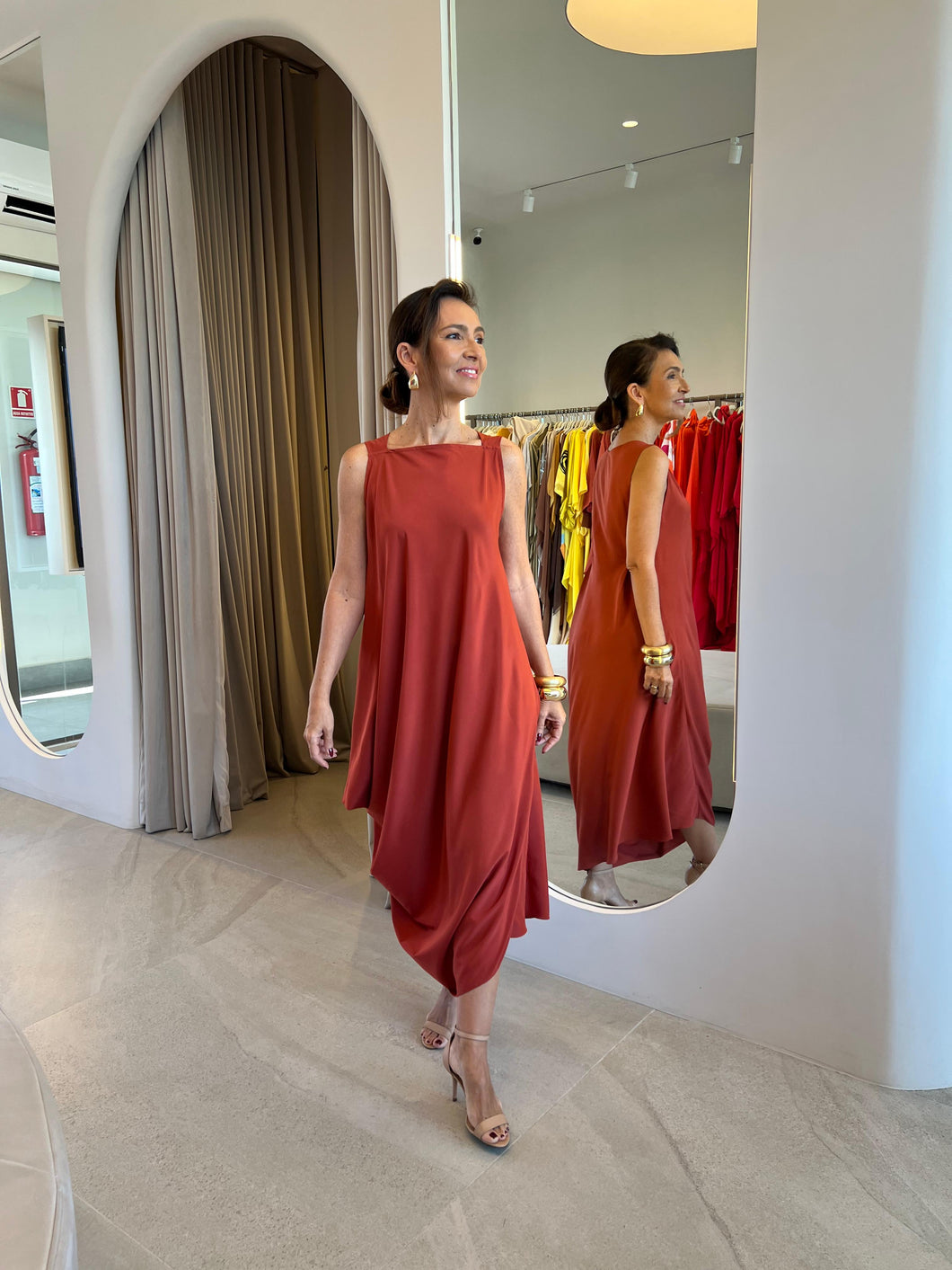 Vestido Milena Terracota